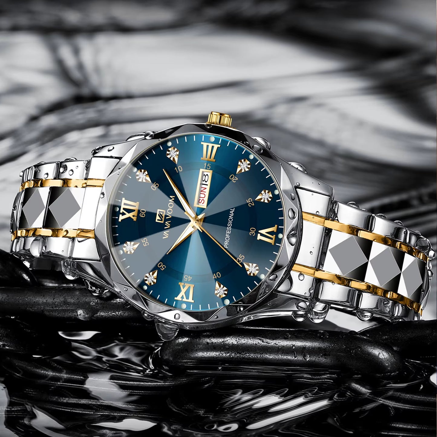 Luxury Night Glow Double Calendar Business Watch