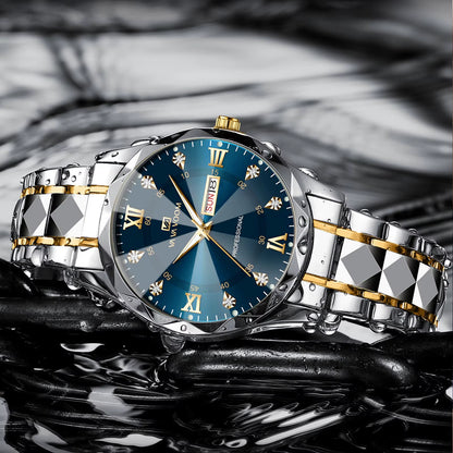 Luxury Night Glow Double Calendar Business Watch