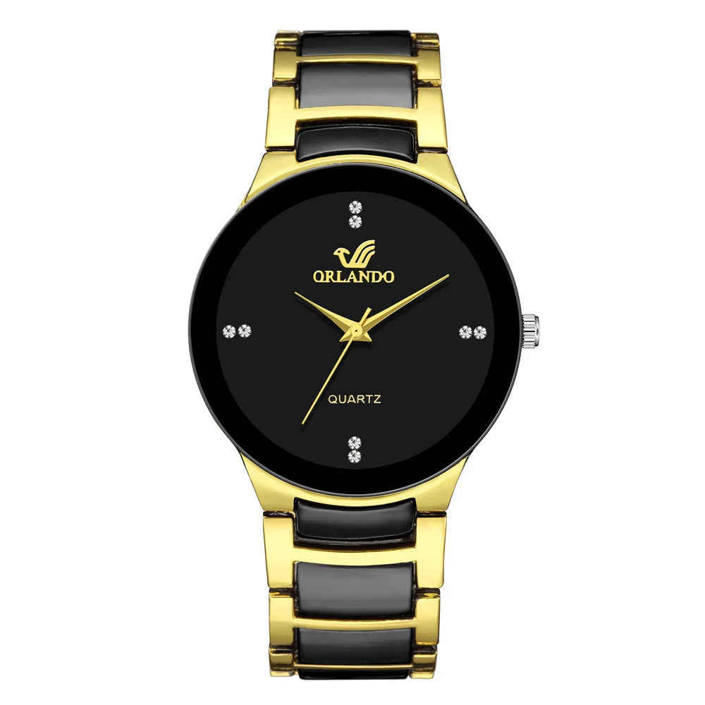 Black Dial Men Business Watch