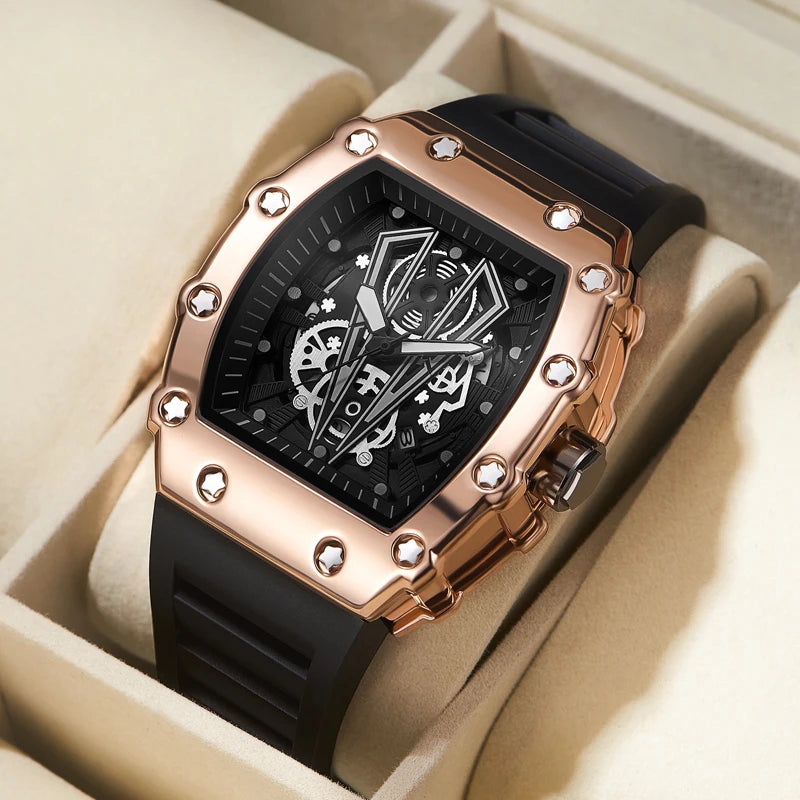 Waterproof Sport Square Luminous Watch for Men