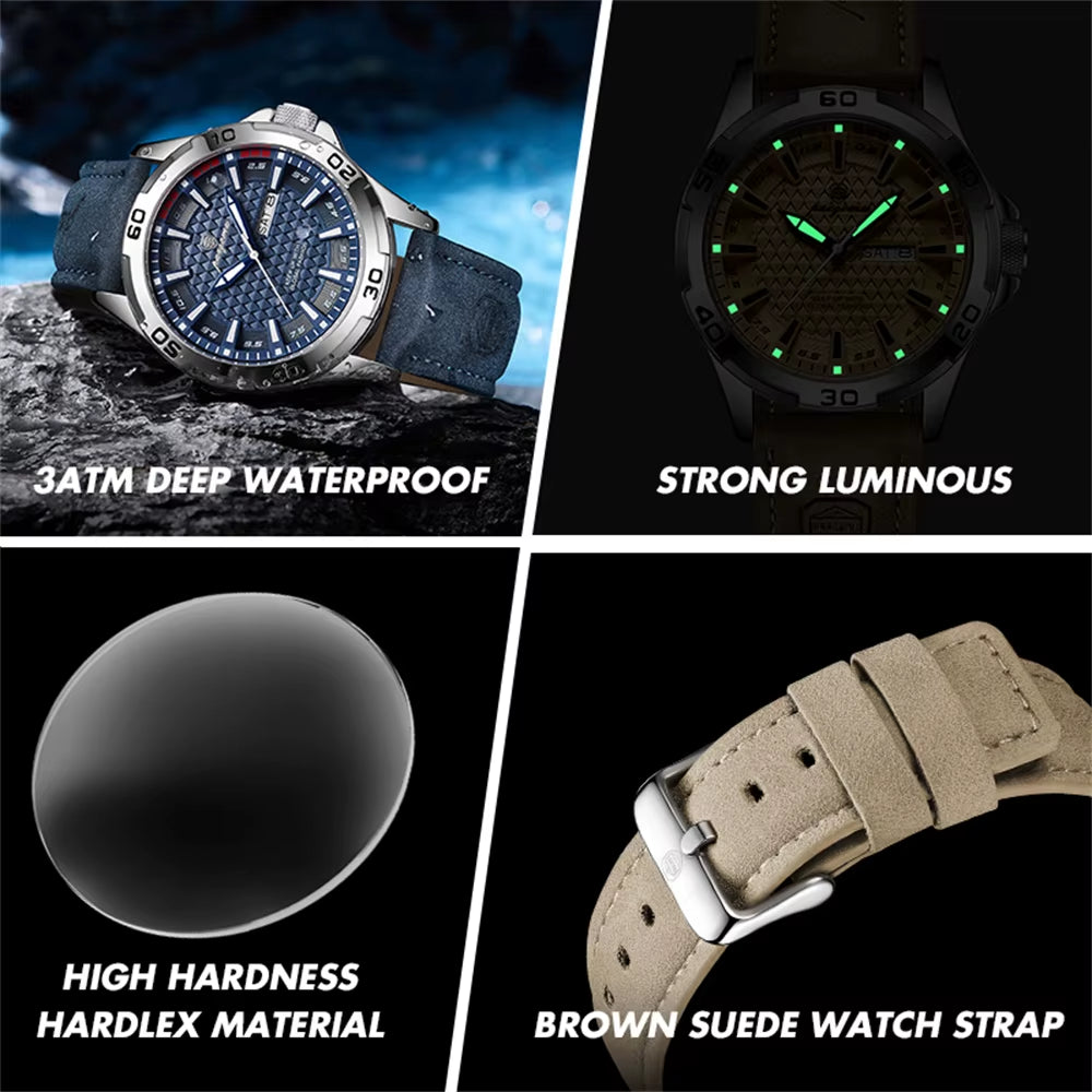 Stainless Steel Waterproof Man's Luxury Watch